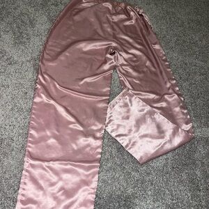 Pink Satin Pajama Pants